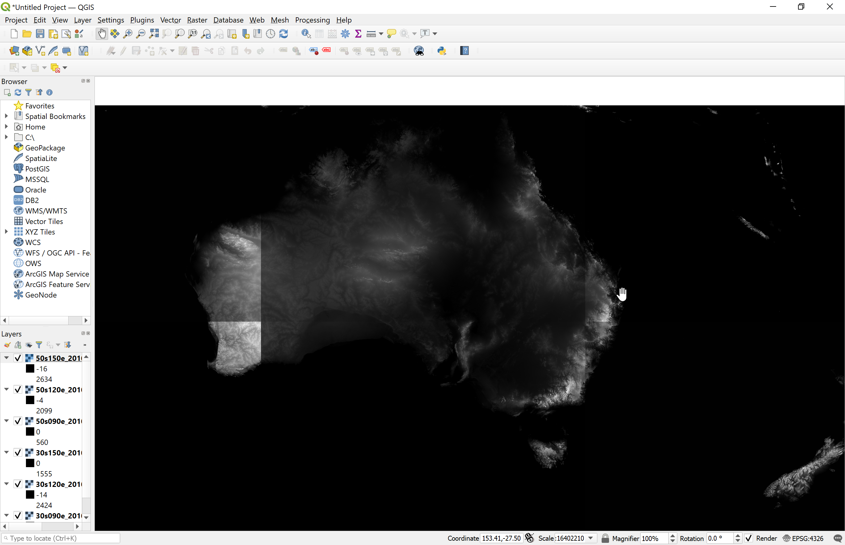 QGIS Australia Unmerged